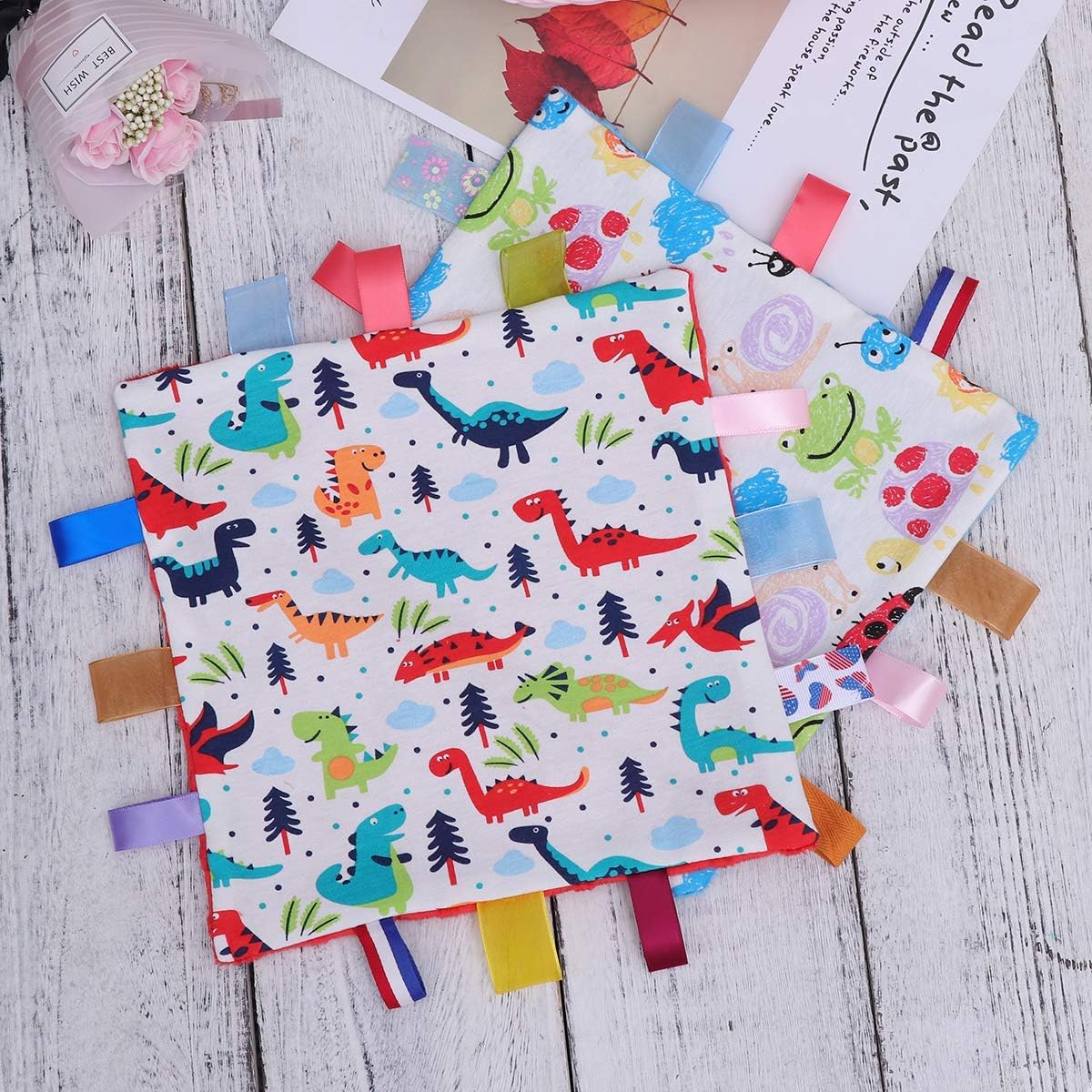 Inchant Baby Security Blanket Dinosaur Pattern