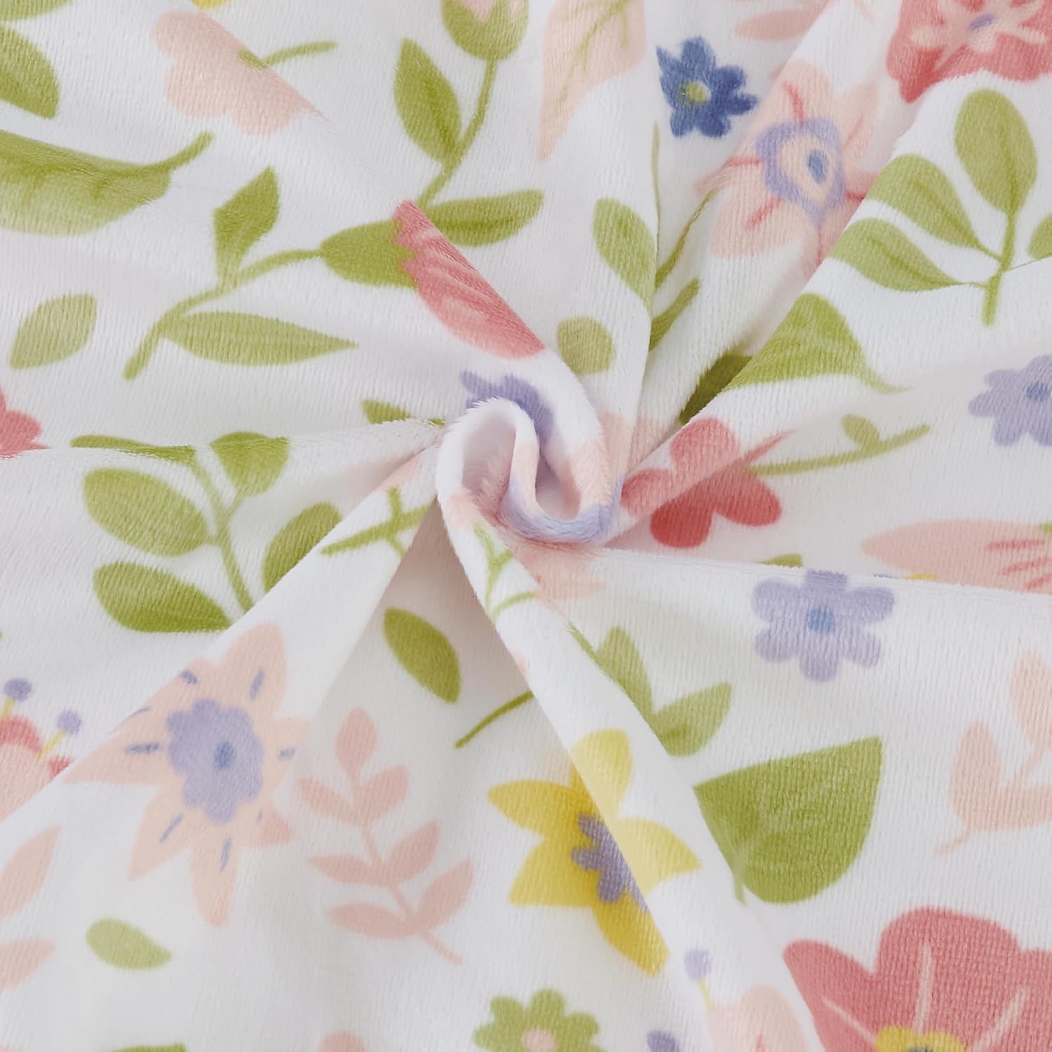 CREVENT 30X40 Daisy Baby Blanket with Fluffy Sherpa