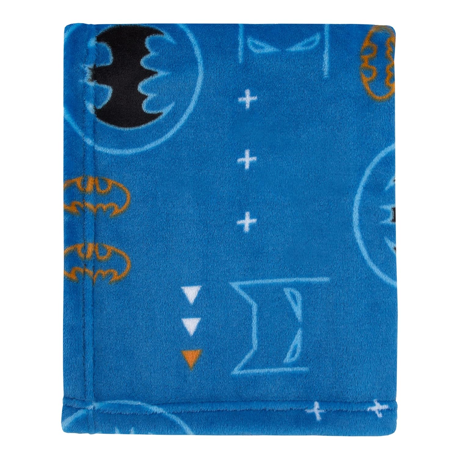 NoJo Batman Blue Orange White Baby Blanket 1