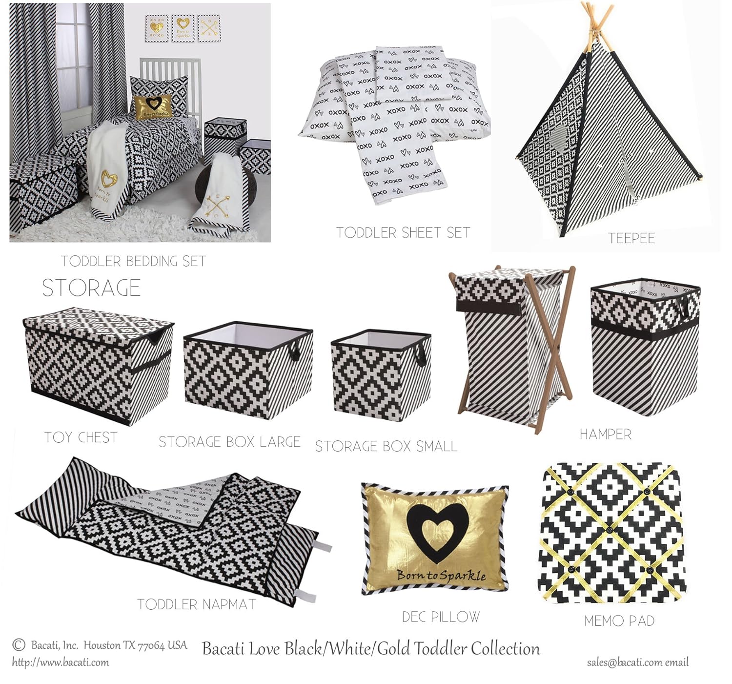 Bacati Love Arrows Embroidered Plush Blanket BlackGold