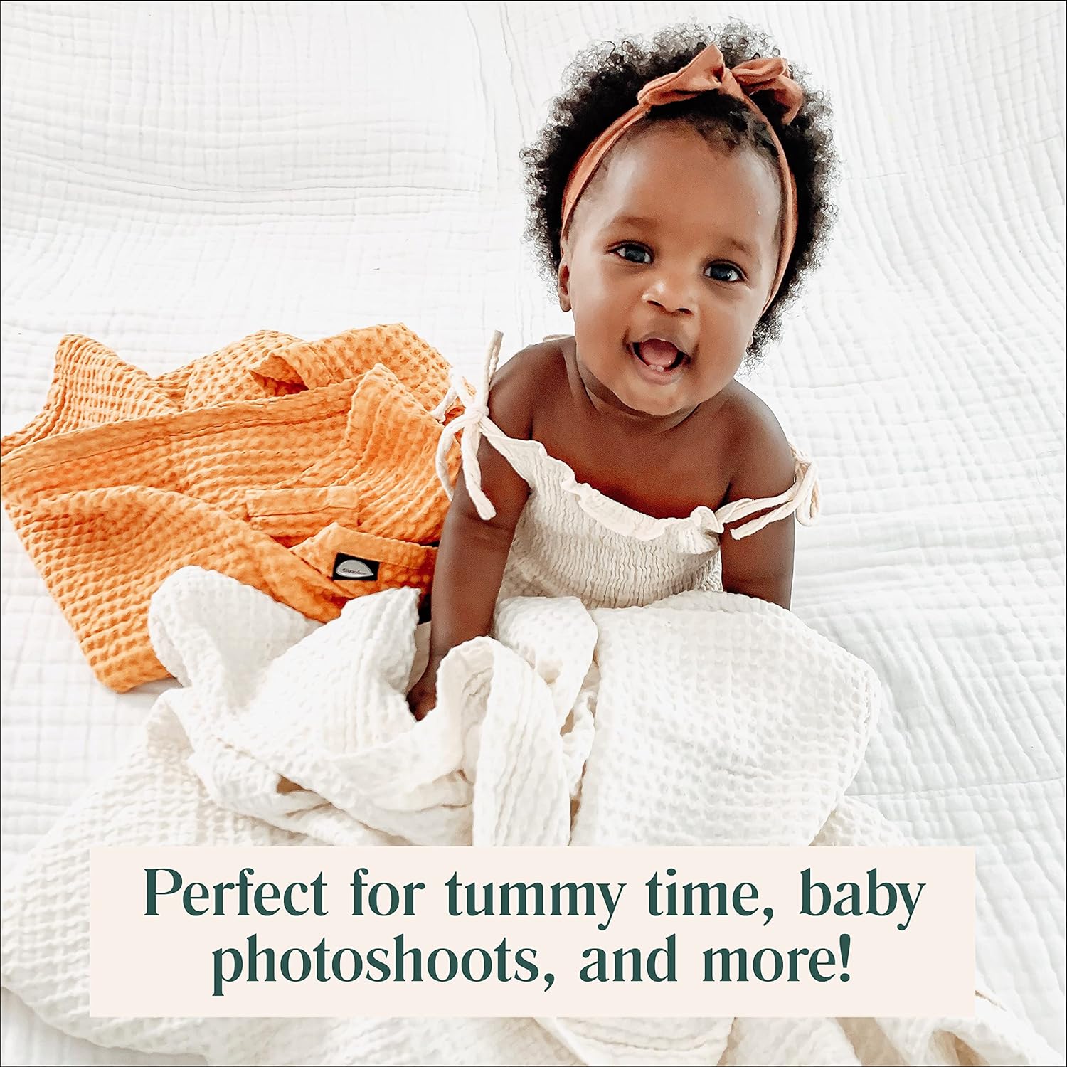 Simka Rose Waffle Cotton Swaddle Blanket for Baby