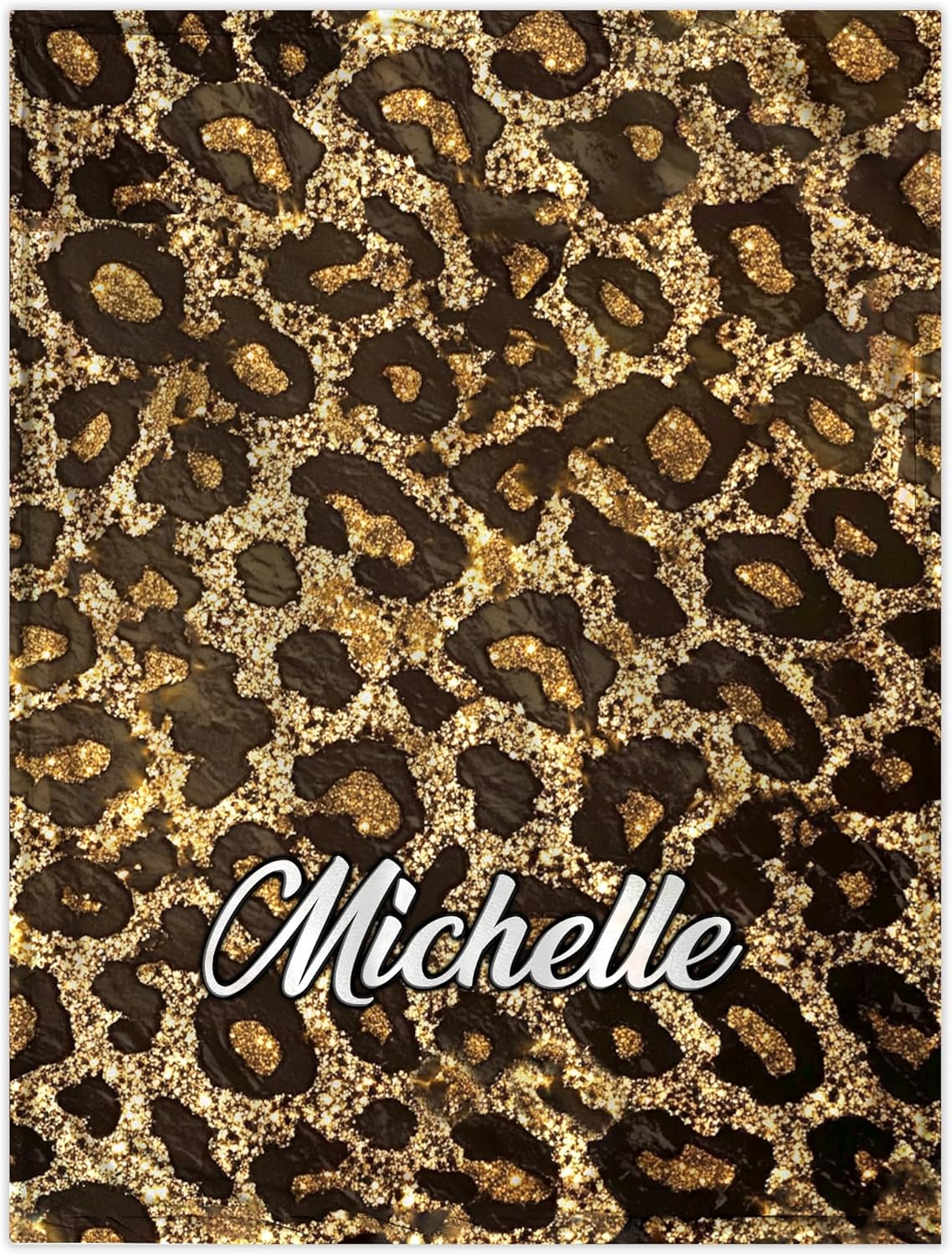 Hyturtle Personalized Leopard Baby Blanket - Cozy Cheetah Print Swaddle for Newborns