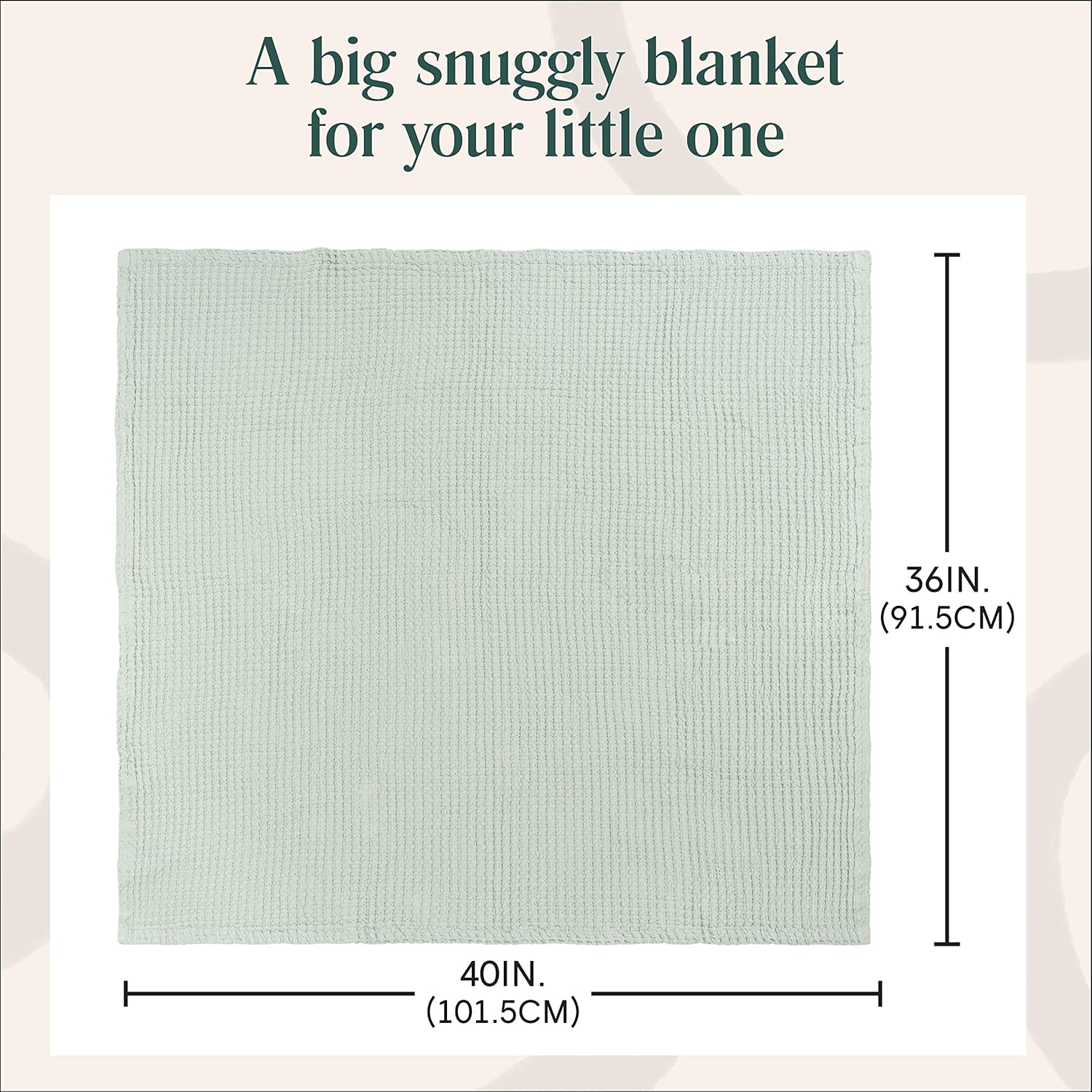 Simka Rose Waffle Cotton Swaddle Blanket for Baby