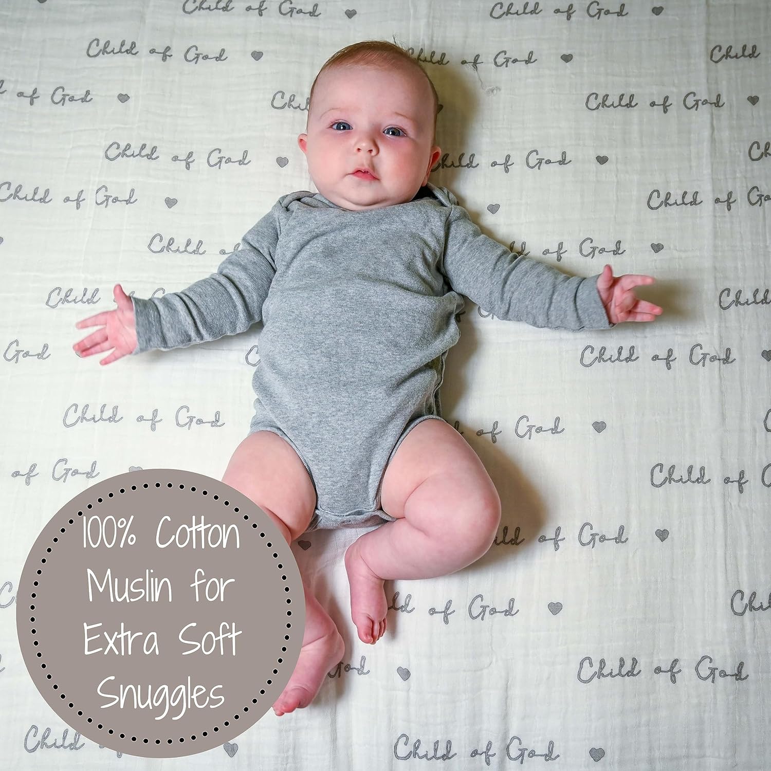 LollyBanks Child of God Swaddle Blanket 47x47 Inches