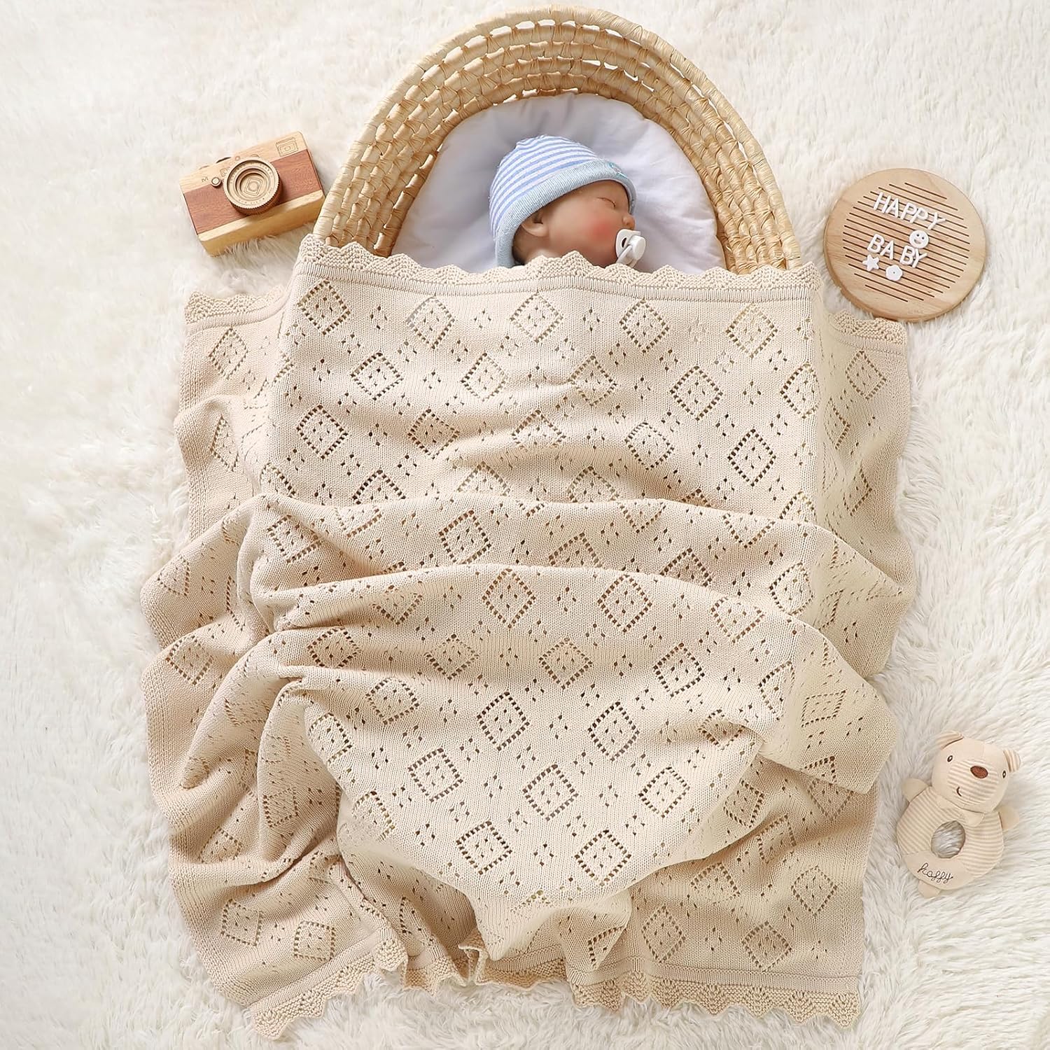 Mimixiong 100 Cotton Swaddle Blanket for Baby
