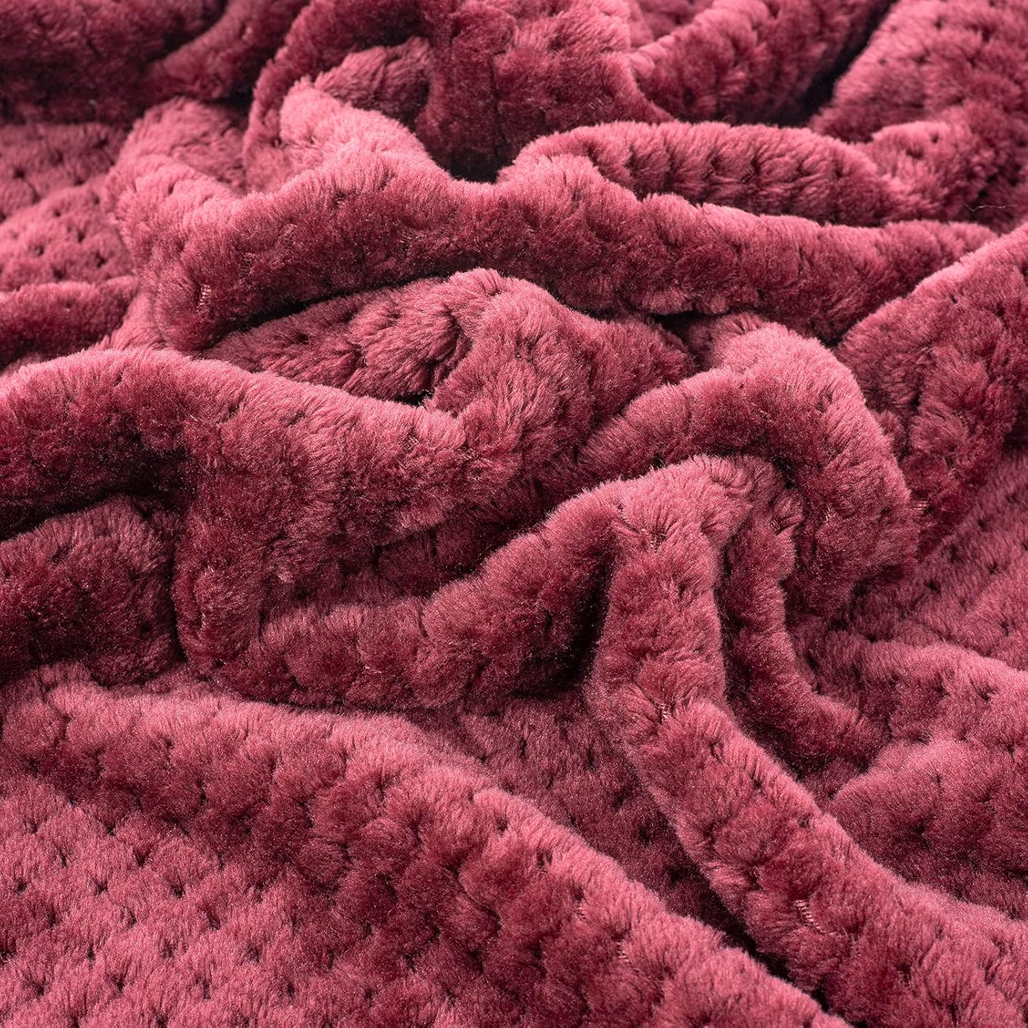 WONDER MIRACLE Fuzzy Blanket for Baby - Soft Coral Red