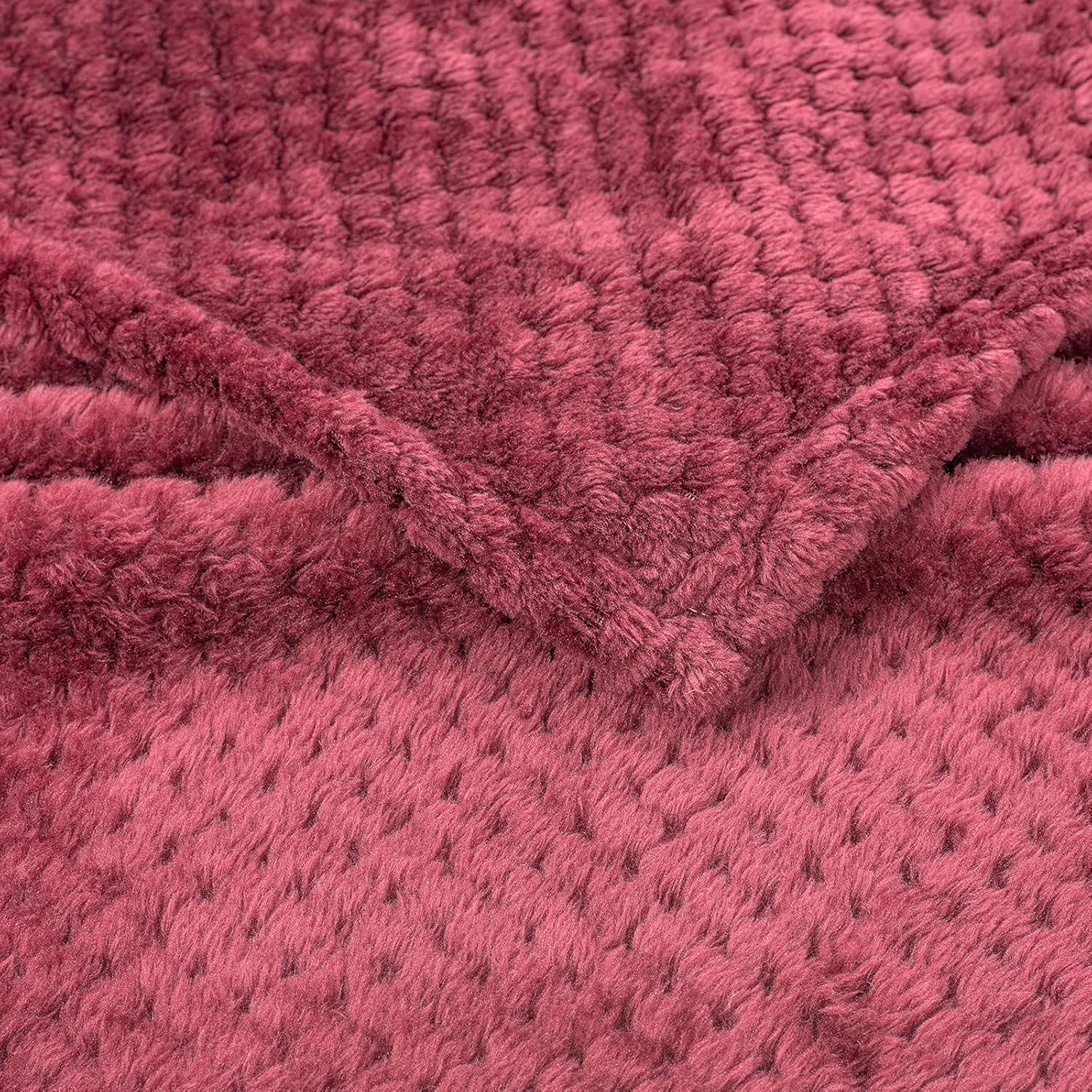 WONDER MIRACLE Fuzzy Blanket for Baby - Soft Coral Red