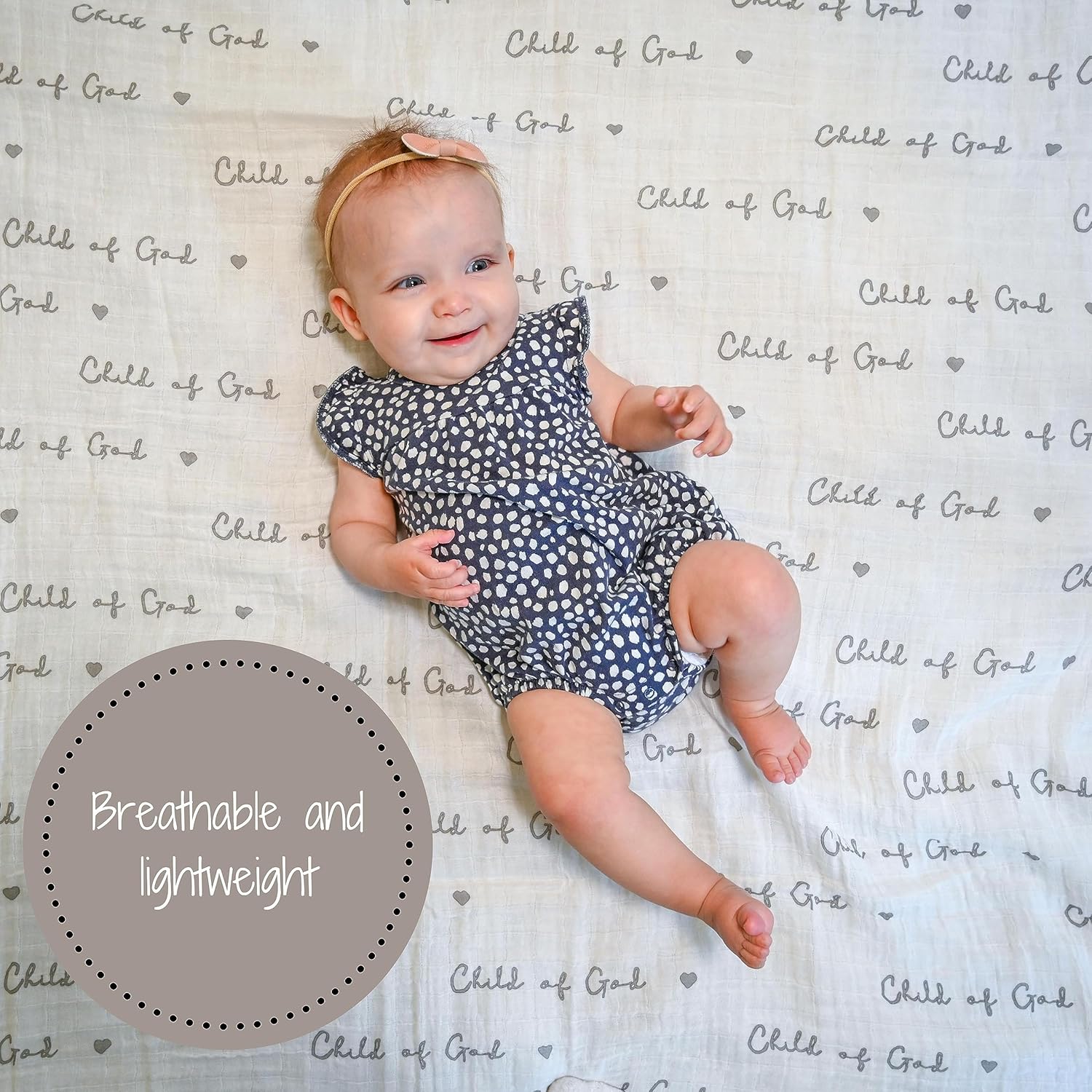 LollyBanks Child of God Swaddle Blanket 47x47 Inches