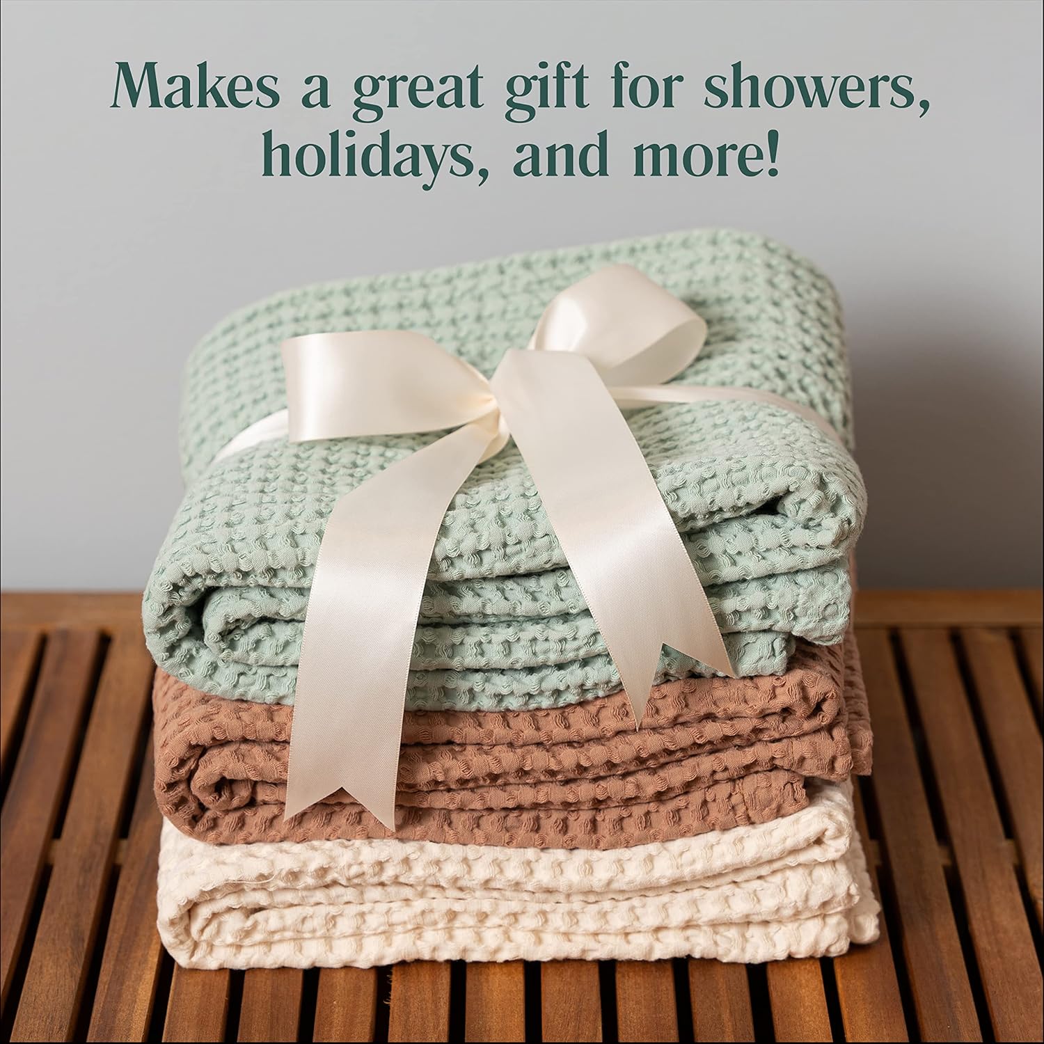 Simka Rose Waffle Cotton Swaddle Blanket for Baby