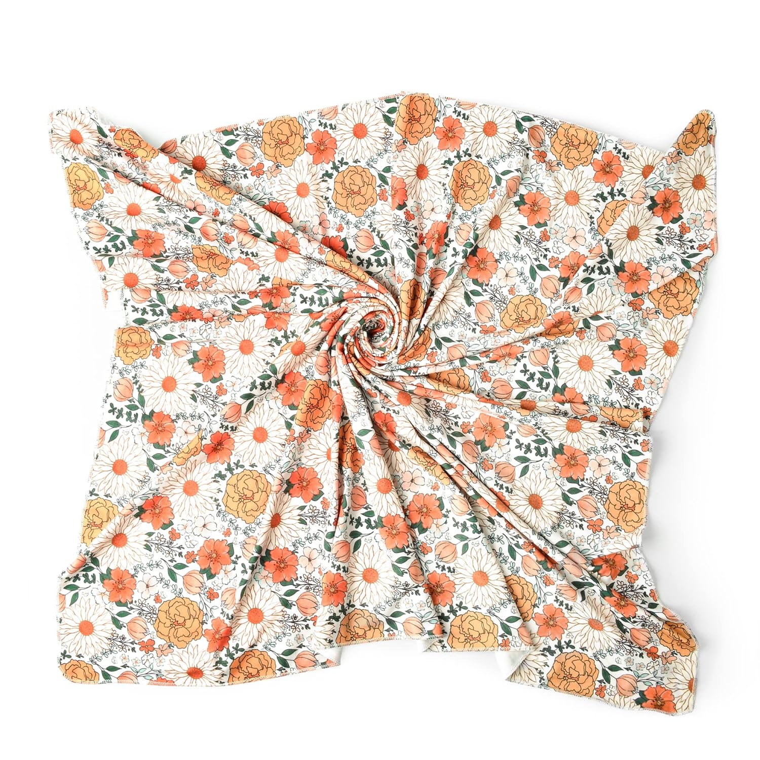 Konssy Baby Girl Swaddle Blanket with Headband Set