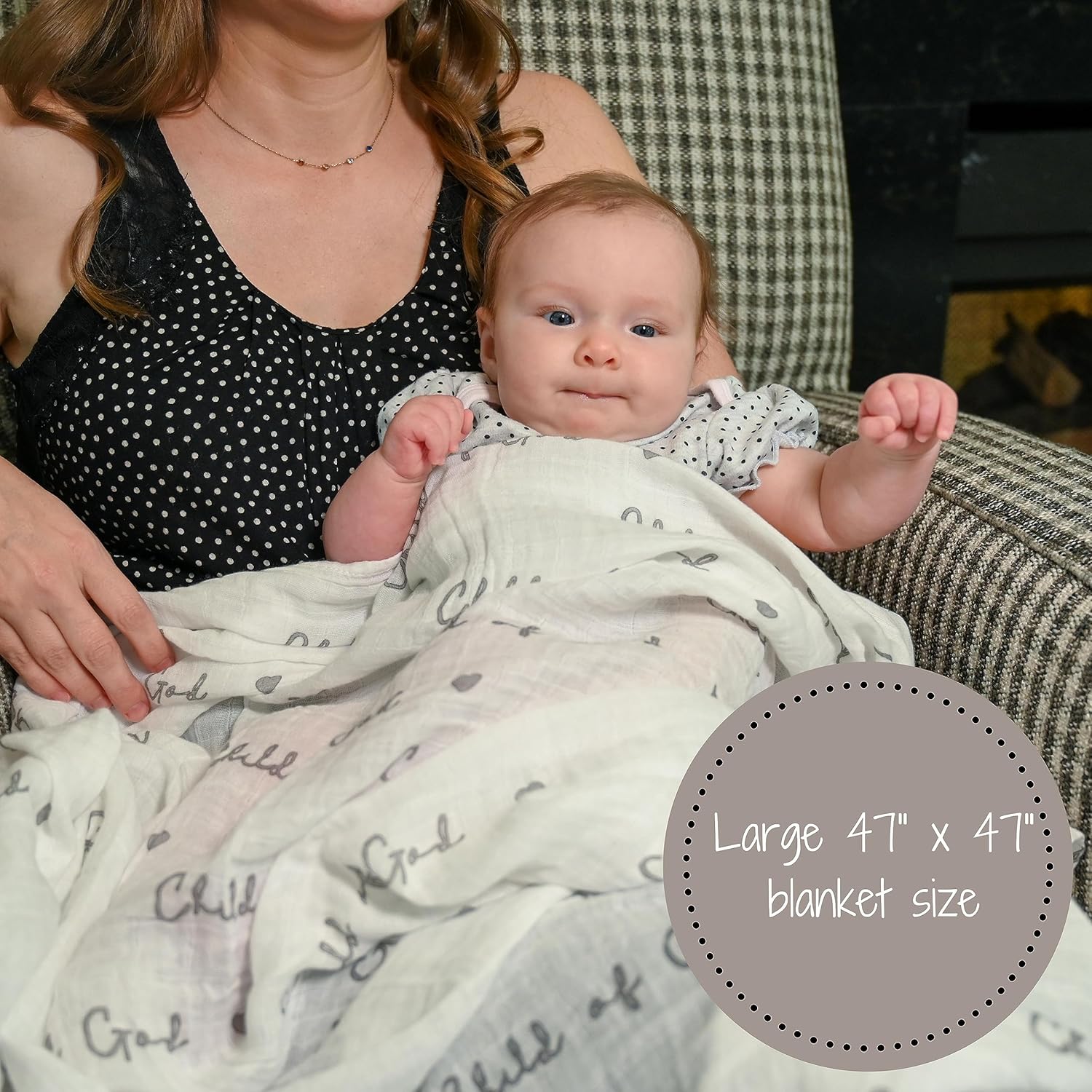 LollyBanks Child of God Swaddle Blanket 47x47 Inches