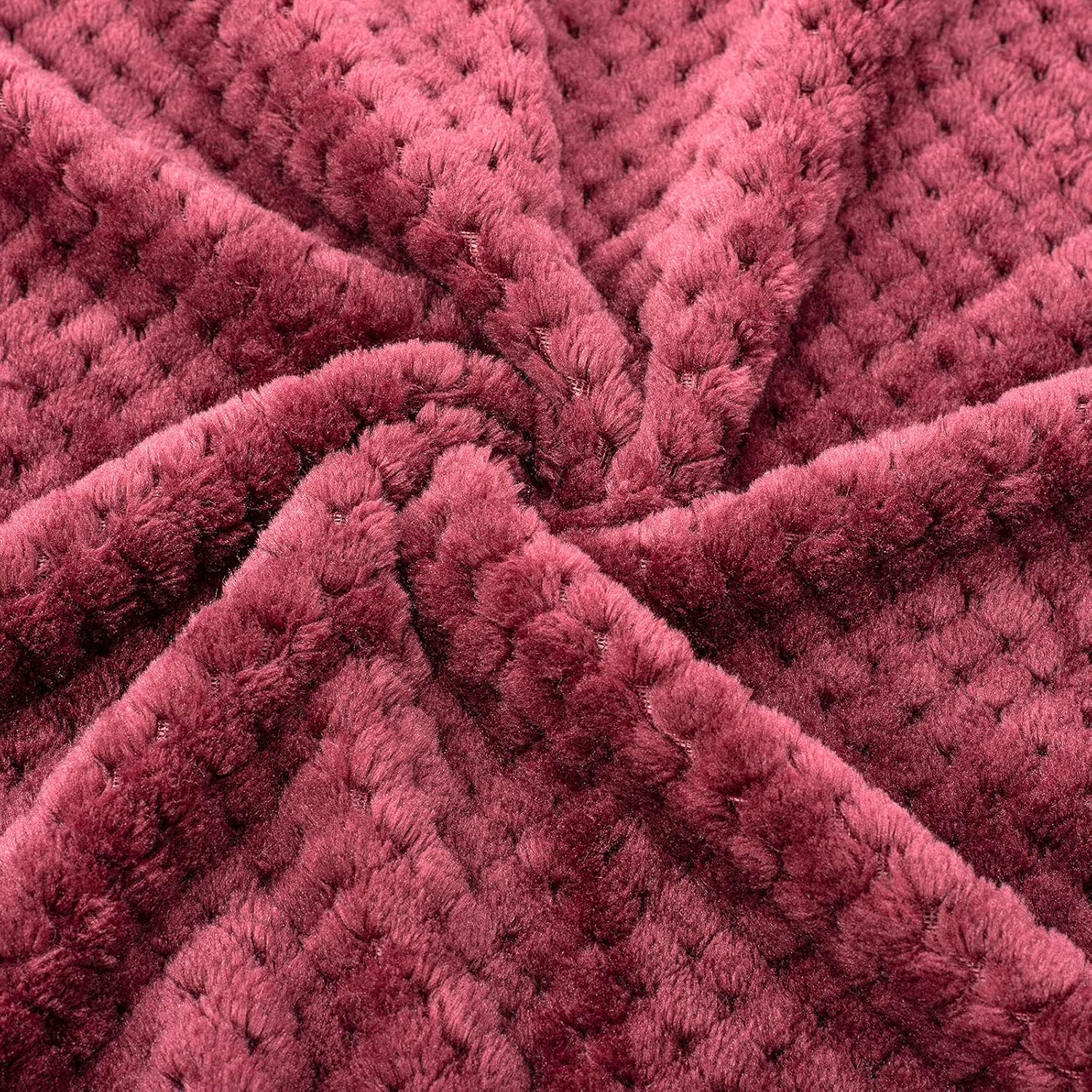WONDER MIRACLE Fuzzy Blanket for Baby - Soft Coral Red