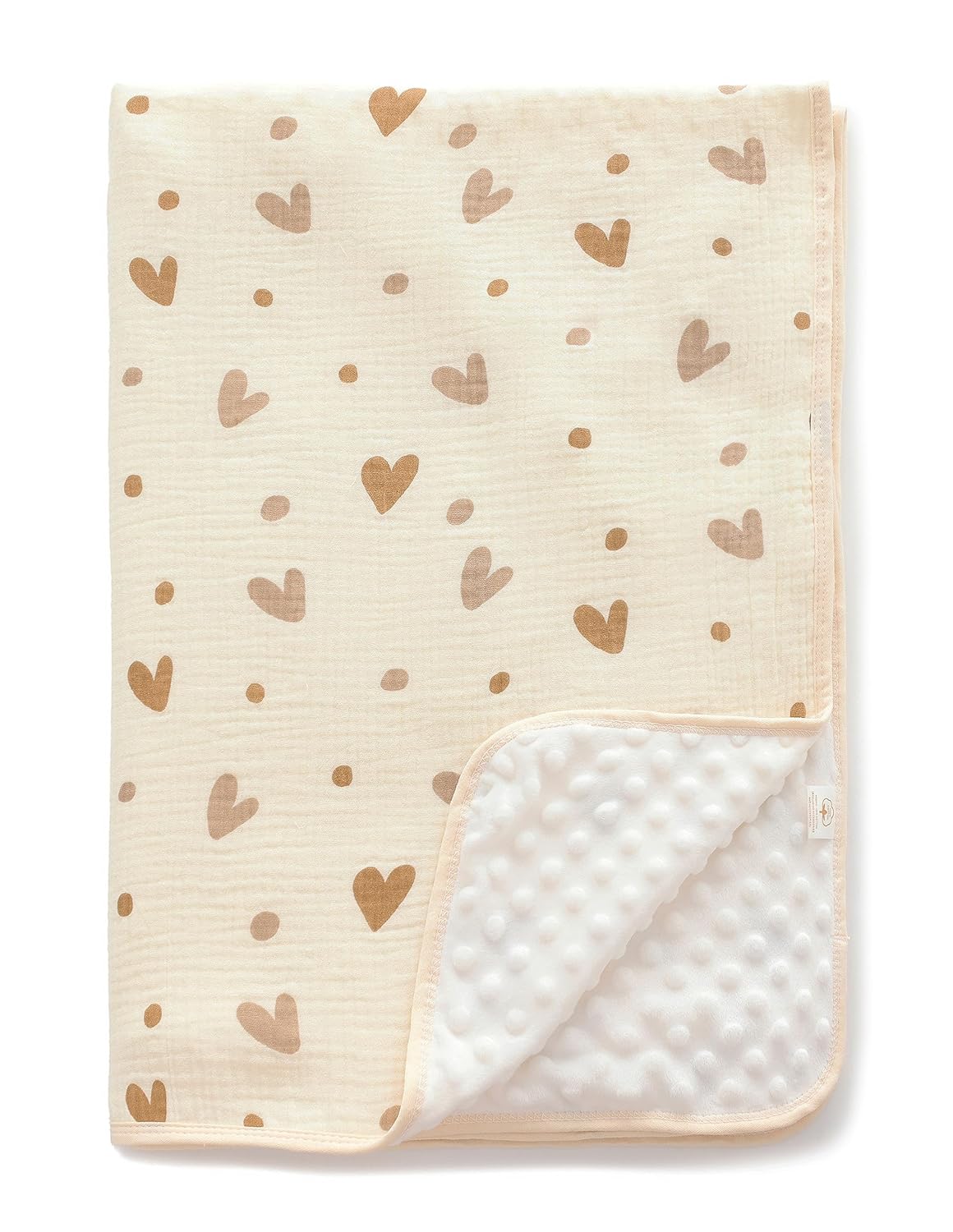 Sea Zaela Soft Double Layer Baby Blanket with Dotted Fleece Backing