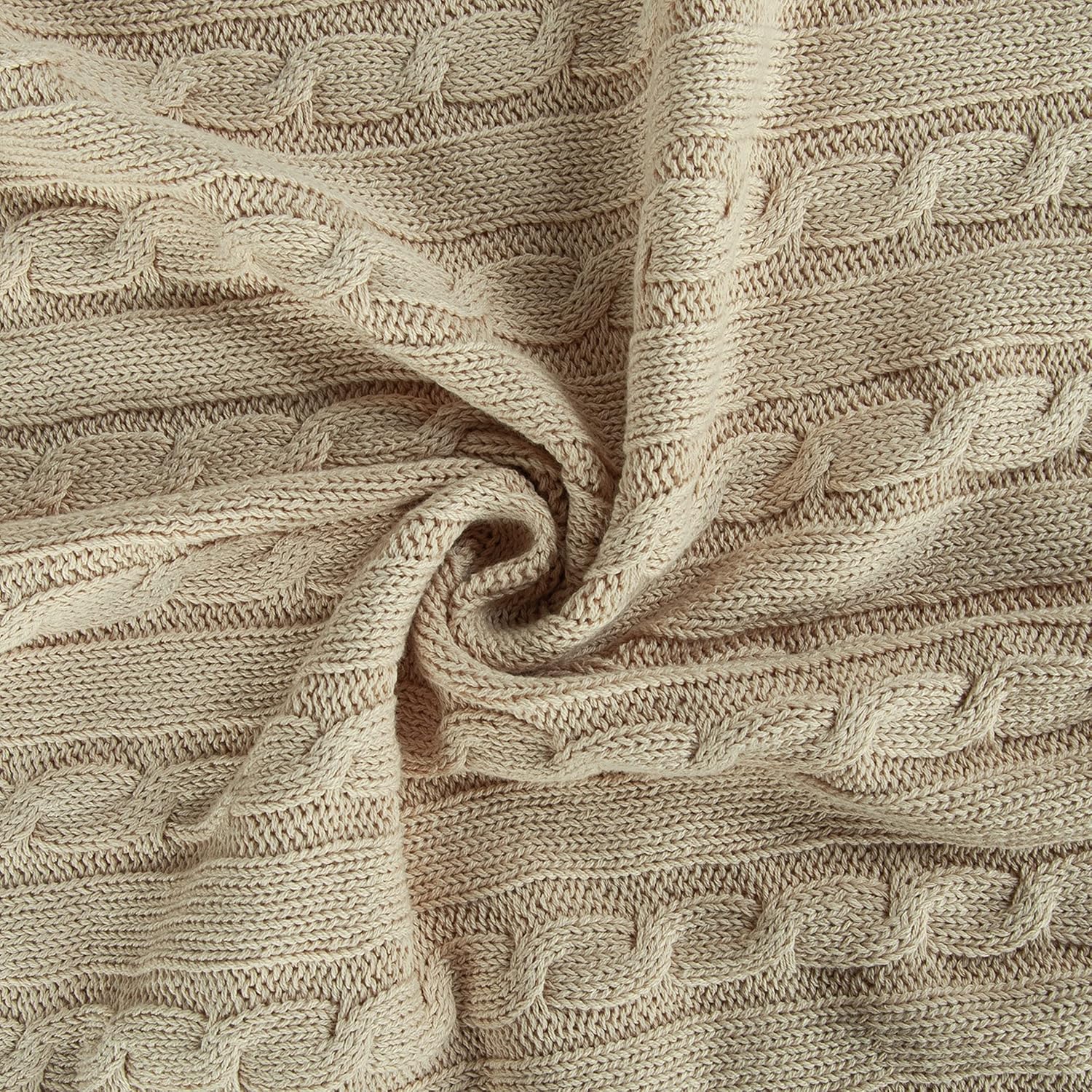 NTBAY 100 Pure Cotton Cable Knit Baby Blanket 30x40 Inches