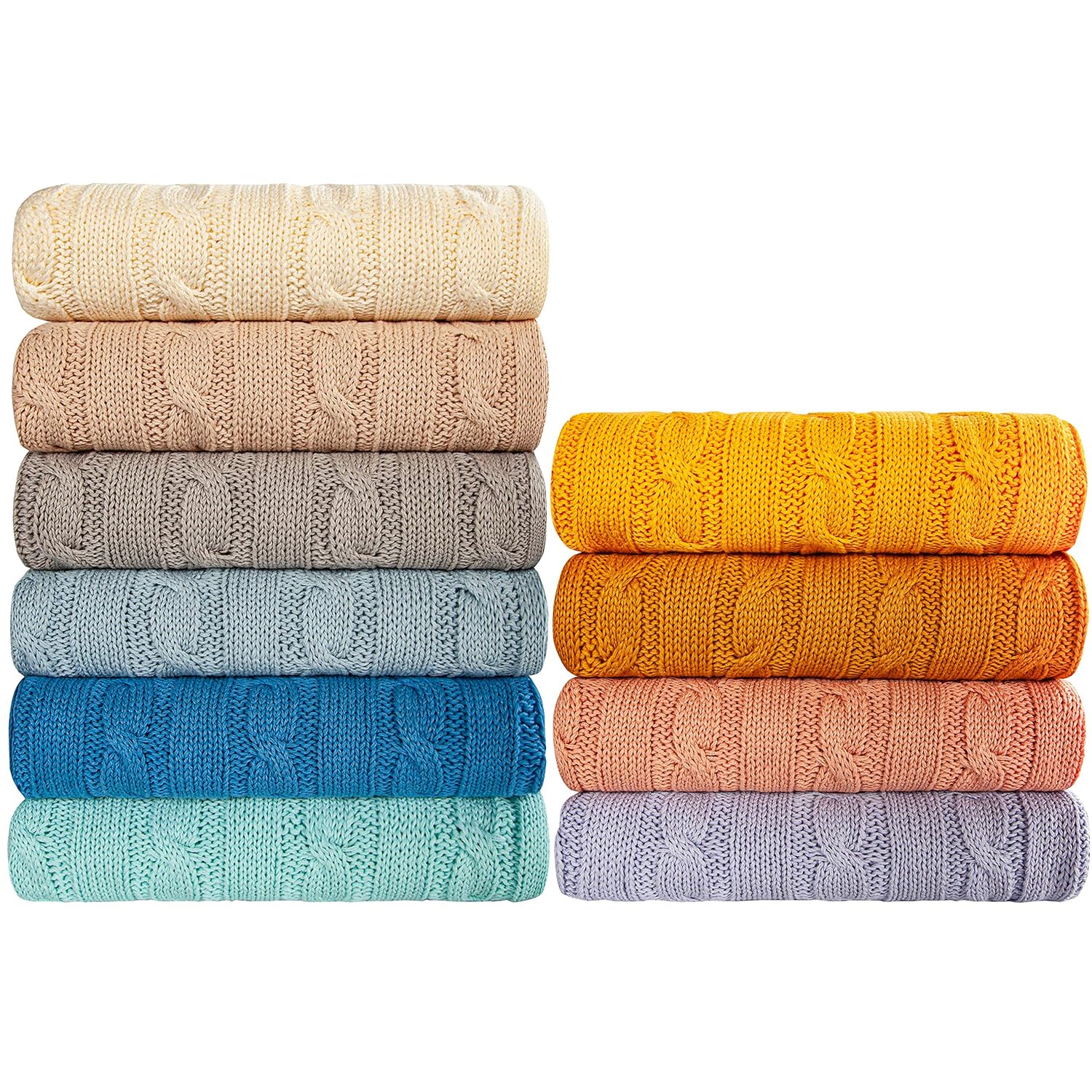 NTBAY 100 Pure Cotton Cable Knit Baby Blanket 30x40 Inches